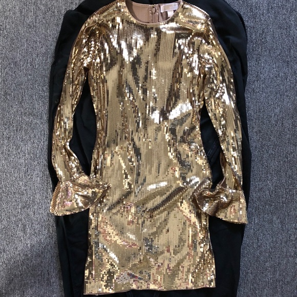 michael kors gold dress